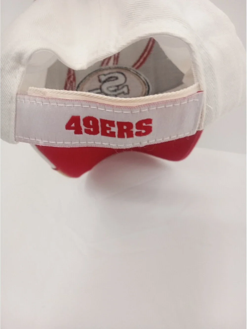 Vintage NFL San Francisco 49ers “Sharktooth” Adjustable White Hat Cap Strap Back